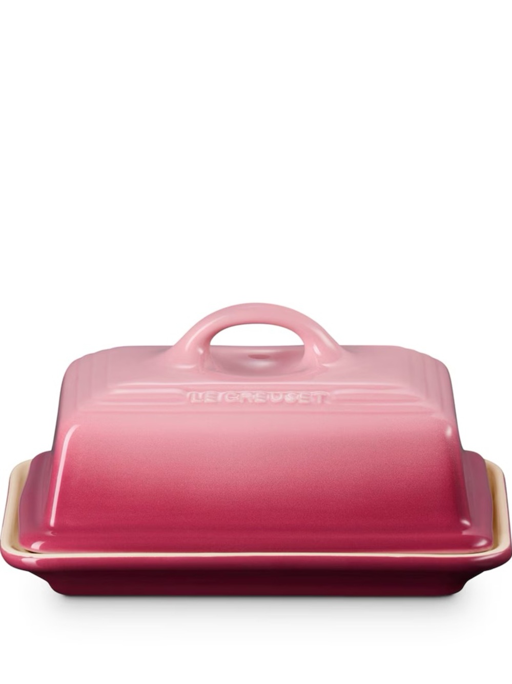 NEW Le Creuset Pink Rose Quartz Gradient Stoneware European Butter Keeper
